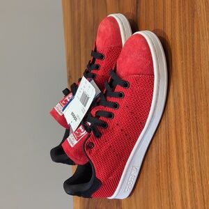 Adidas Originals Stan Smith Red Weave Sneakers Men's 7.5 Rare Deadstock